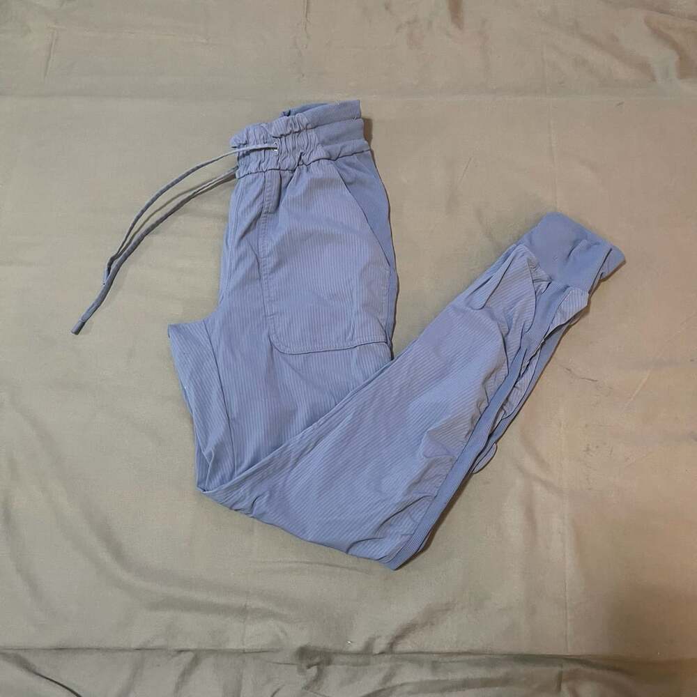 Lululemon Dance Studio Mid-Rise Jogger Size 0 Blue Ribbed